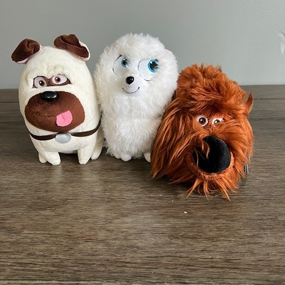 Ty Beanie Baby Secret Life of Pets Mel, Gidget & Duke Plush Set - Picture 1 of 8